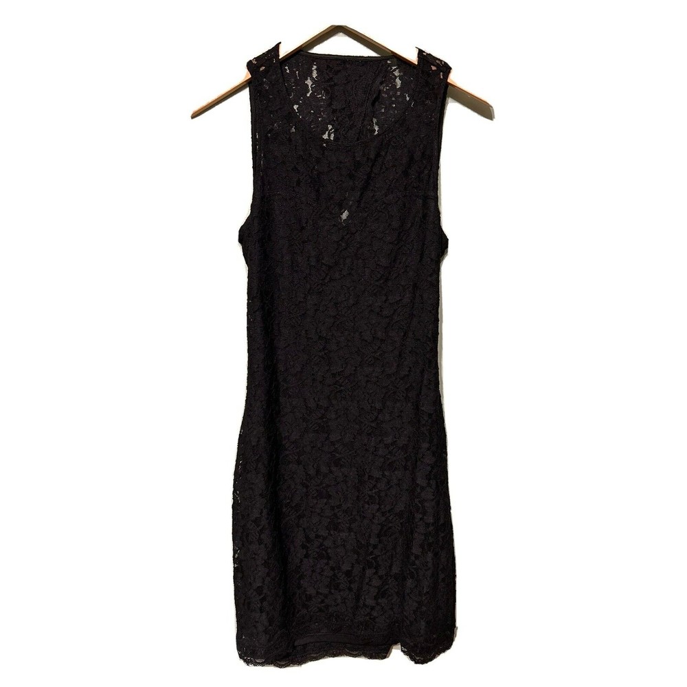 Express, black lace dress, L